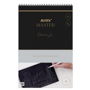 Szkicownik Artix Czarny A5/20/200g